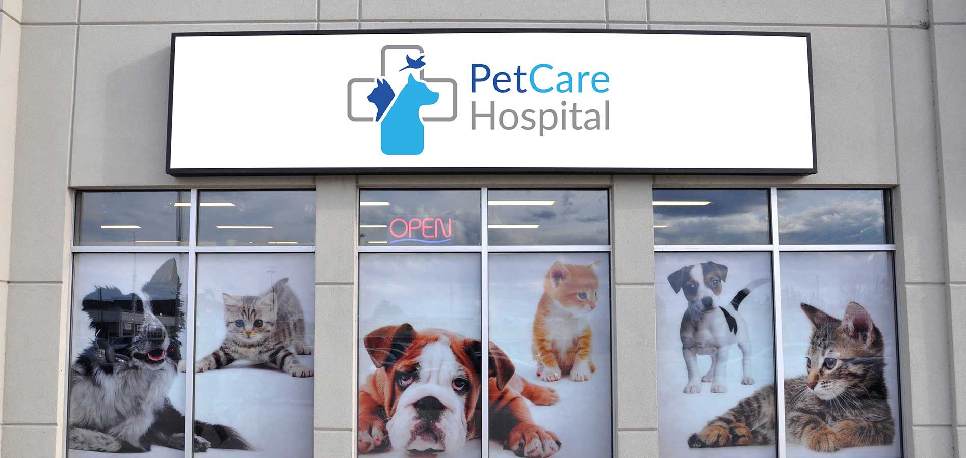 veterinary hospital business sign