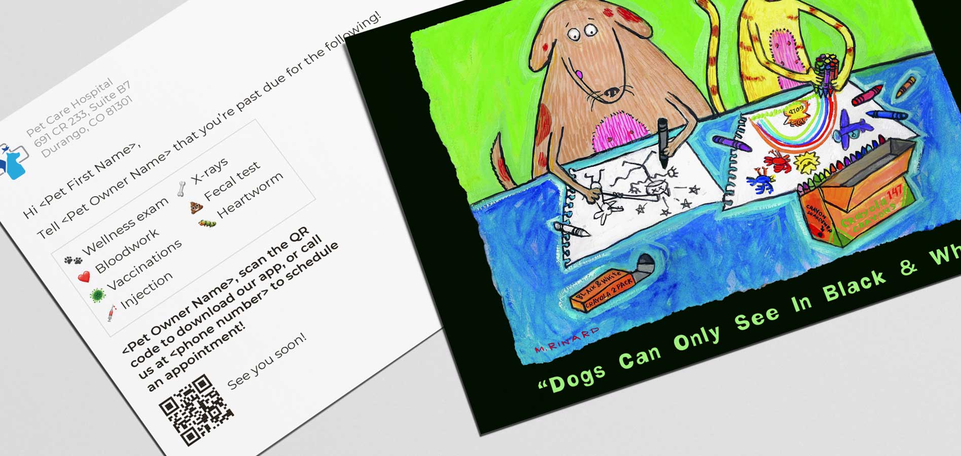 veterinary postcard reminder