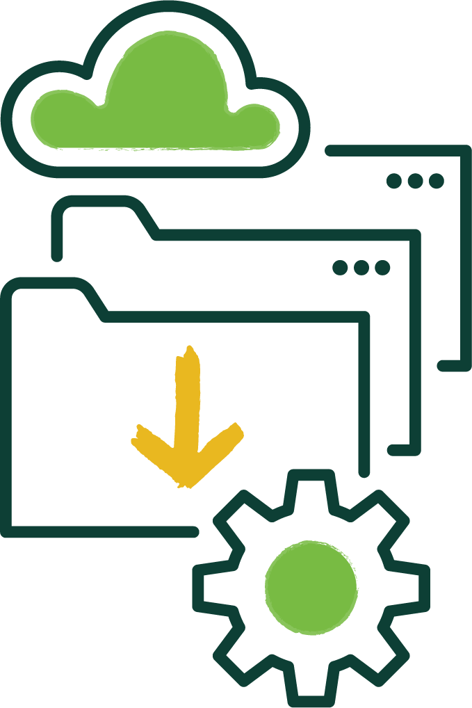 Tier 2 icon - yellow - Data Management